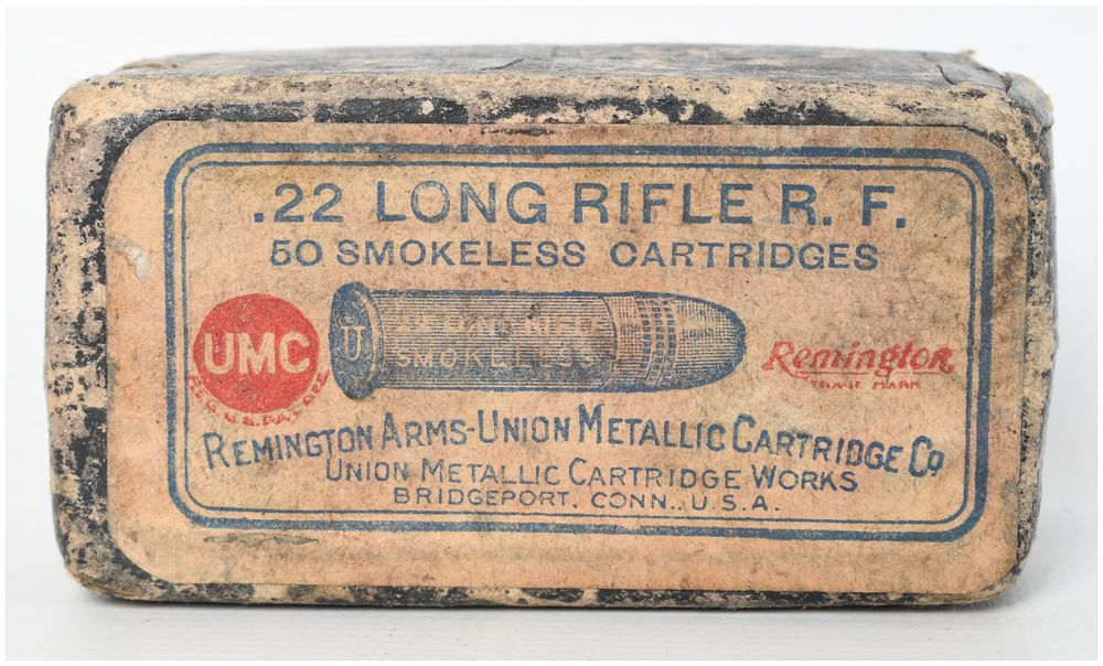 Lot 160: A Lot of 50 Remington Arms-Union Metallic Cartridge Co. .22 Long Rifle Rimfire Ammunition
