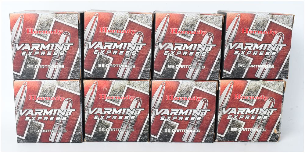 Lot 163: Hornady Varmint Express Ammunition .22 Hornet 200 Rounds