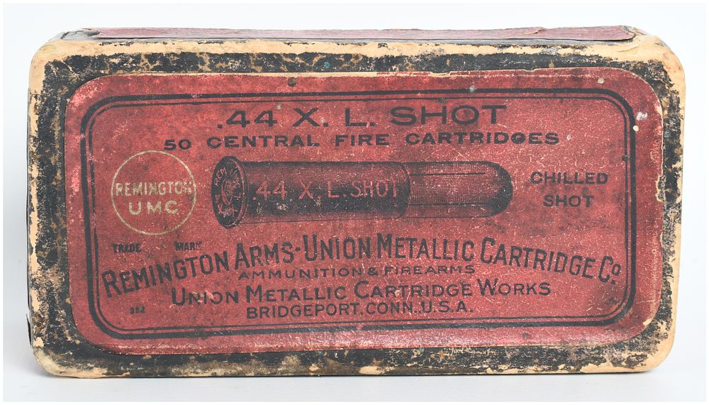 Lot 187: A Lot of 6 Remington UMC .44 X.L. Shot Cartridges with Original Box