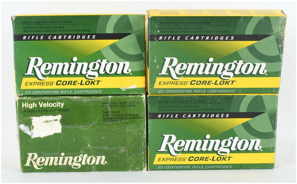 Lot 259: A Lot of 80 Rounds of Remington Express Core-Lokt and High Velocity .35 Whelen Rifle Ammunition