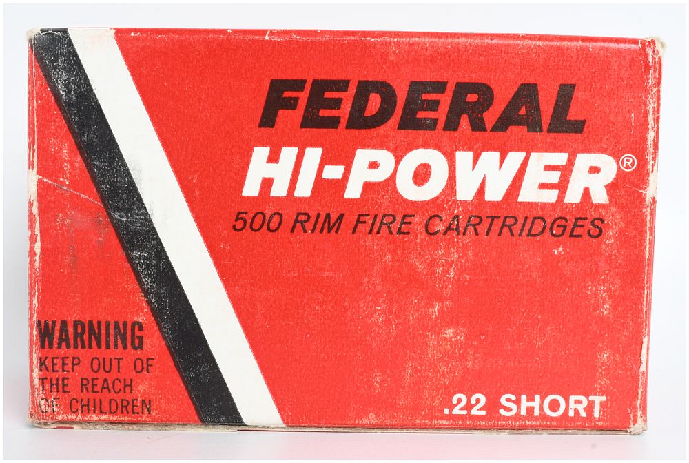 Lot 262: A Lot of 500 Federal Hi-Power Rimfire Cartridges .22 Short