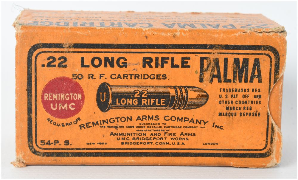 Lot 490: A Lot of 50 Remington Arms Company Palma Rimfire Ammunition .22 Long Rifle