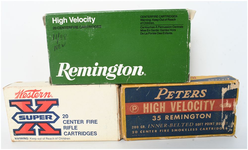 Lot 559: A Lot of 60 Rounds of .35 Remington Centerfire Rifle Ammunition