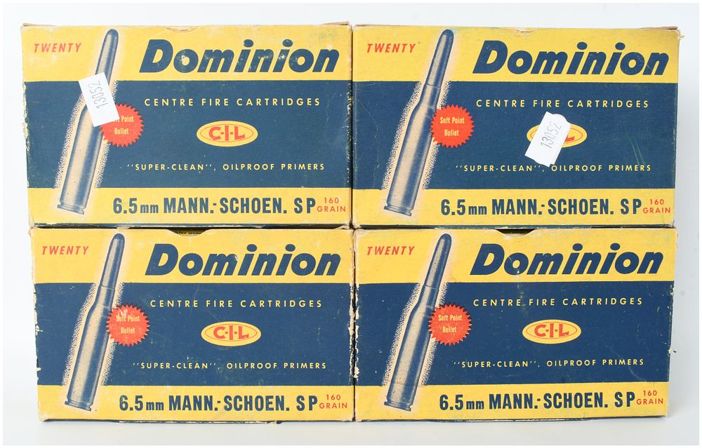 Lot 577: A Lot of 73 Rounds of Dominion 6.5mm Mannlicher-Schoenauer Centerfire Ammunition