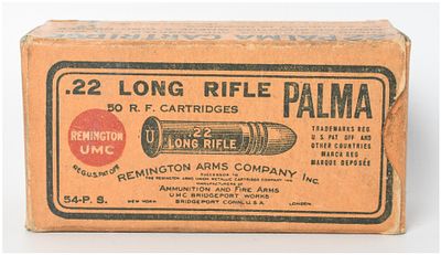 Remington Arms Company Palma .22 Long Rifle Ammunition 50 Rounds. This lot consists of a box of 