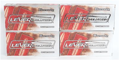 A Lot of 80 Rounds of Hornady LEVERevolution Ammunition .348 Winchester. This lot consists of 80 