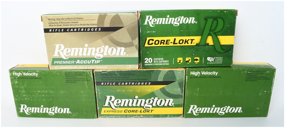 Lot 1072: A Lot of 99 Rounds of Remington Express and Premier Ammunition .280 Remington