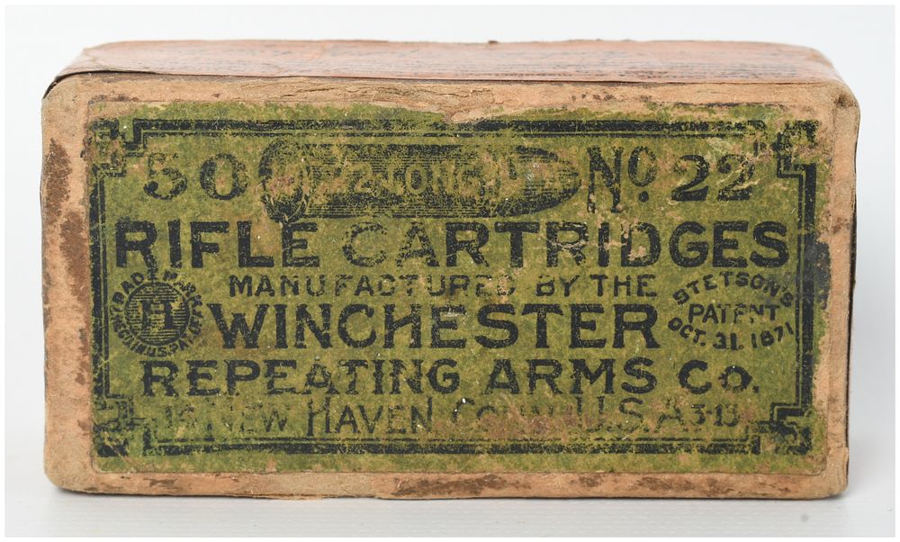 Lot 1159: Winchester Repeating Arms Co. .22 Long Target Cartridges A Lot of 50 Rounds Antique