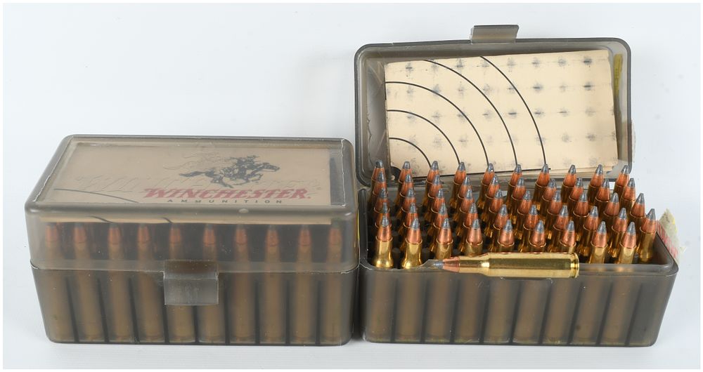 Lot 1192: A Lot of 100 Rounds Winchester Super X Varmint Loads .222 Remington Ammunition