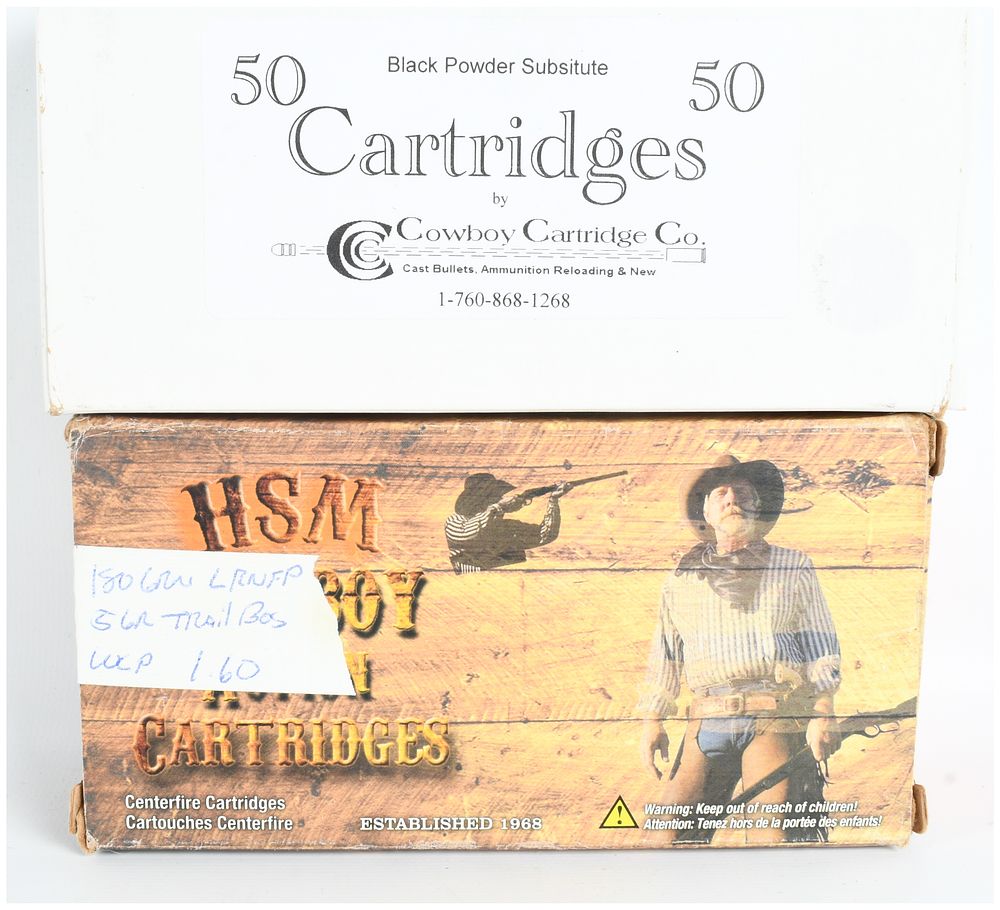 Lot 1258: A Lot of 100 Rounds HSM and Cowboy Cartridge Co. .38-40 Winchester Ammunition