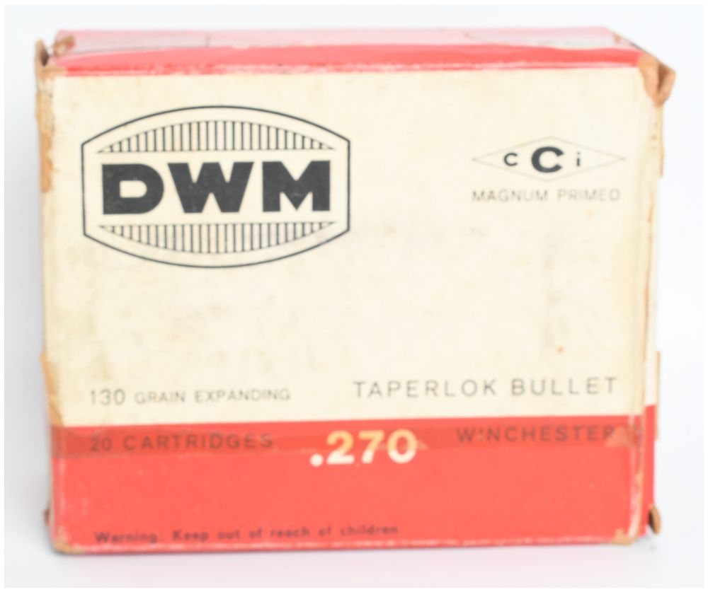 Lot 1318: A Lot of 20 DWM Taperlok .270 Winchester Rifle Cartridges
