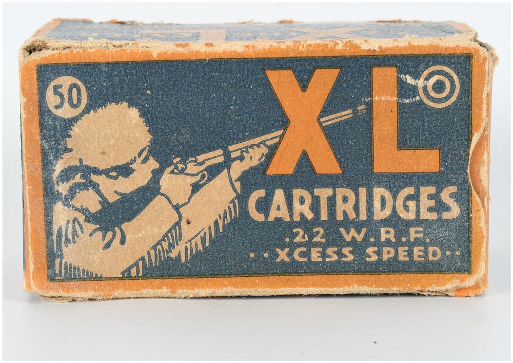 Lot 1339: A Lot of 50 Rounds of Federal Cartridge Corp. XL Xcess Speed Rimfire Ammunition .22 W.R.F. 1937
