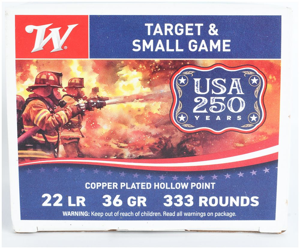 Lot 1348: Winchester USA 250 Years Limited Series 5 of 9 A Lot of 333 Rounds of Ammunition .22 LR