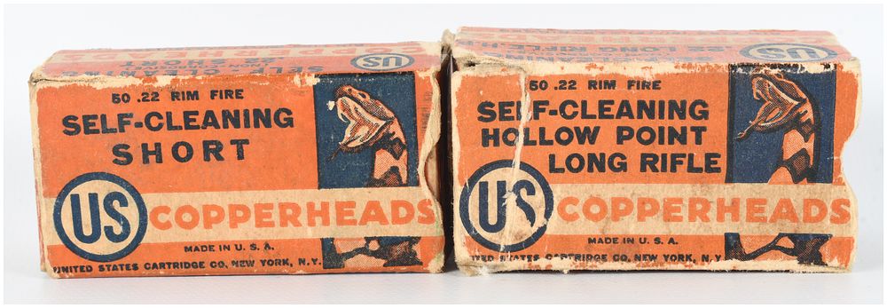 Lot 1429: A Lot of 60 Rounds of United States Cartridge Co. US Copperheads .22 Rimfire Ammunition
