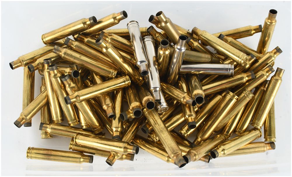Lot 1528: A Lot of 80 Weatherby .300 Weatherby Magnum Empty Brass Casings