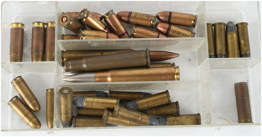 Lot 1570: A Lot of 34 Rounds of Mixed Collector Ammunition