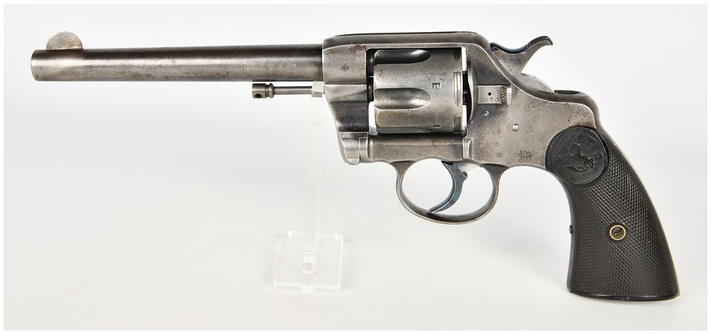 Lot 600: Colt Model 1895 Double Action Revolver .38 Caliber with 6 Inch Barrel Antique