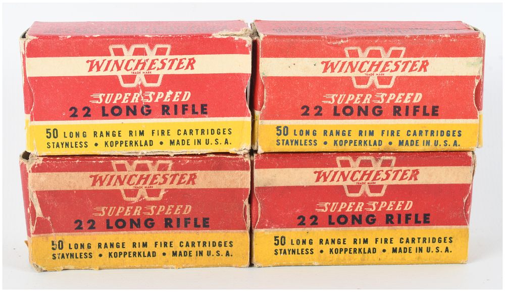 Lot 55: A Lot of 200 Winchester Super Speed .22 Long Rifle Rimfire Cartridges