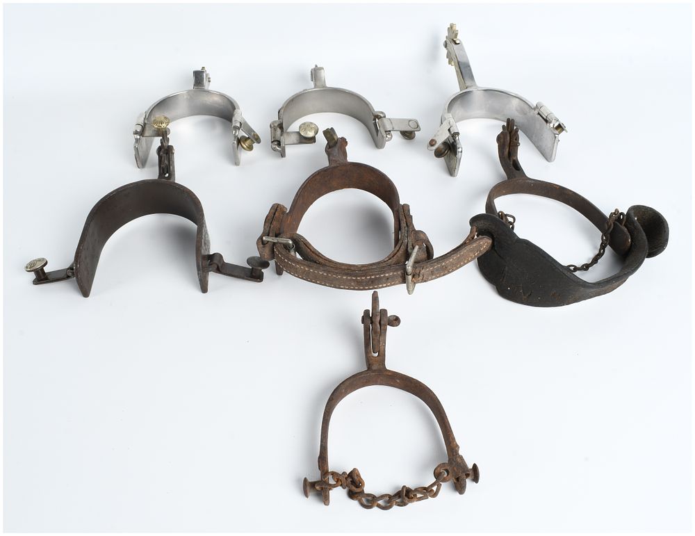 Lot 80: A Collection of Vintage and Antique Western Cowboy Spurs
