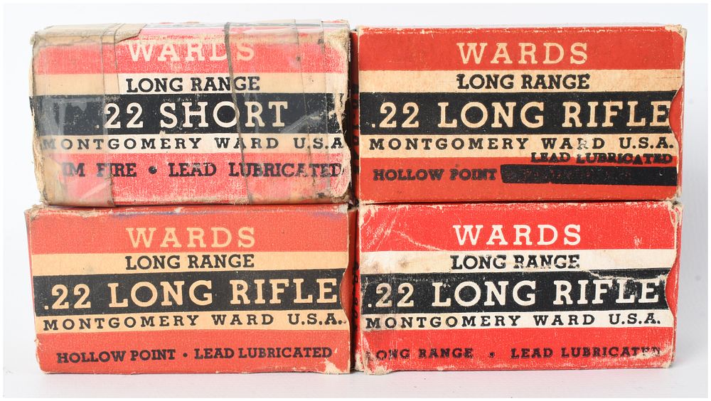 Lot 112: A Lot of 161 Rounds of Montgomery Ward Wards Brand .22 Caliber Rimfire Ammunition