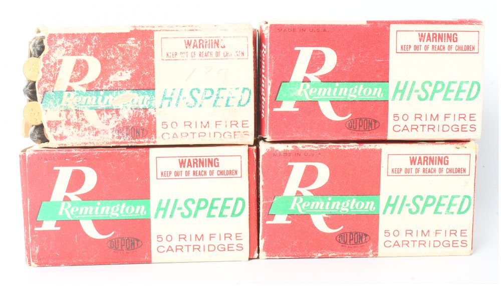 Lot 115: Remington Hi-Speed Kleanbore .22 Caliber Rimfire Ammunition Lot of 200 Rounds