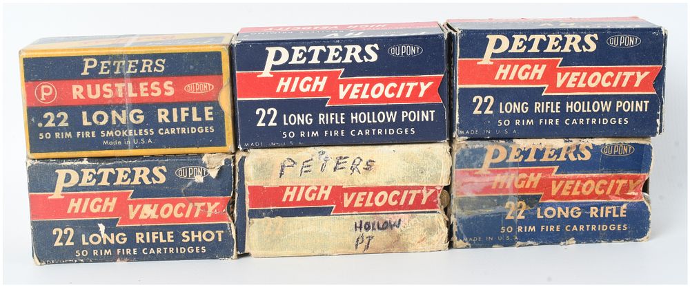 Lot 205: A Lot of 258 Rounds of Peters .22 Long Rifle Ammunition