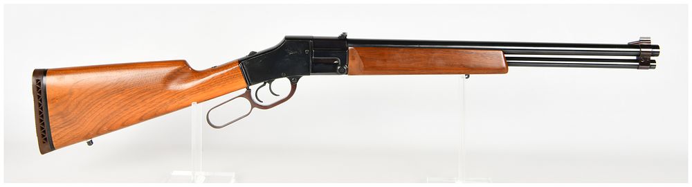 Lot 267: Staggs-Bilt Model 20-30-30 Lever Action Over Under Combination Rifle Shotgun 20 Gauge and .30-30 Winchester with 24 Inch Barrels