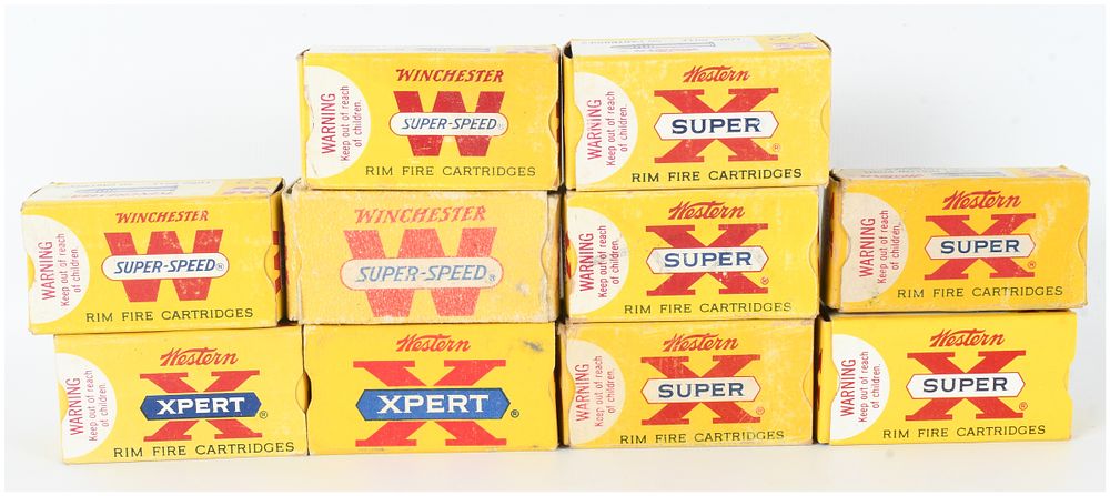 Lot 325: A Lot of 434 Rounds of Winchester and Western .22 Caliber Rimfire Ammunition