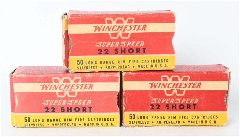 Lot 355: Winchester Super Speed .22 Short Rimfire Ammunition 86 Rounds