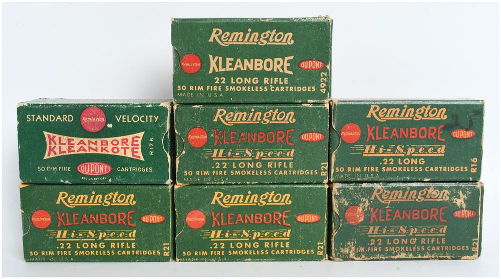 Lot 1021: A Lot of 350 Rounds of Remington Kleanbore and Hi-Speed .22 Caliber Rimfire Ammunition