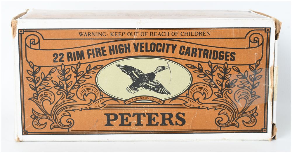 Lot 1054: A Lot of 264 Rounds Peters High Velocity Solid Point Rimfire Ammunition .22 Long Rifle