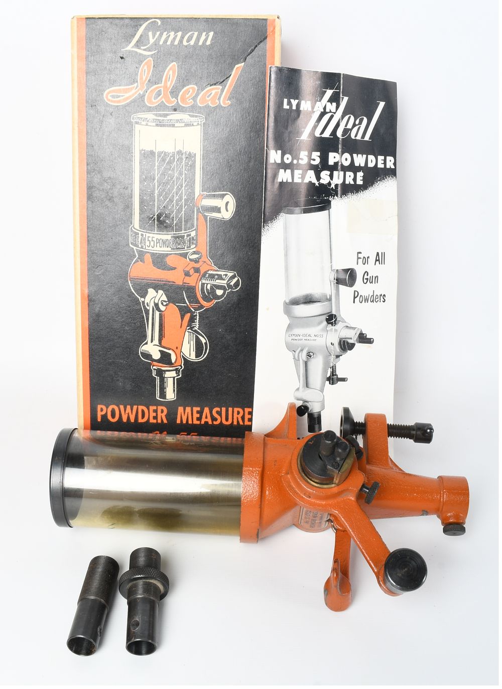 Lot 1064: Lyman Ideal No. 55 Powder Measure with Two Drop Tubes