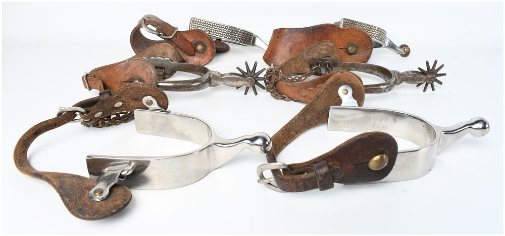 Lot 1079: An Assortment of Vintage Western Cowboy Spurs