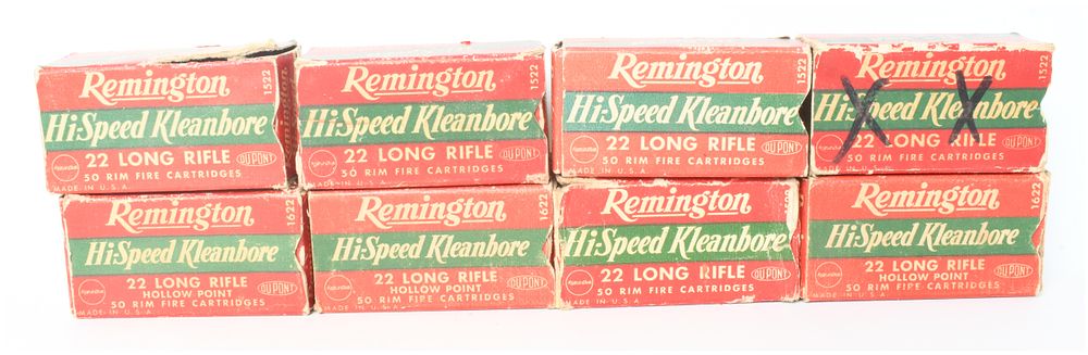 Lot 1114: A Lot of 374 Rounds of Remington Hi-Speed Kleanbore Ammunition .22 Long Rifle