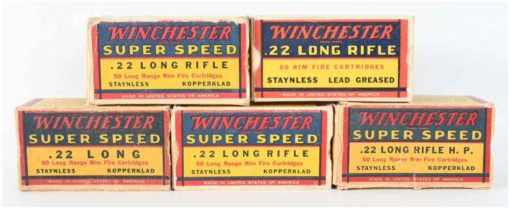 Lot 1174: A Lot of 217 Rounds of Winchester .22 Caliber Rimfire Ammunition