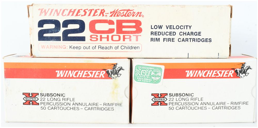 Lot 1204: Winchester A Lot of 190 Rounds .22 Caliber Rimfire Ammunition