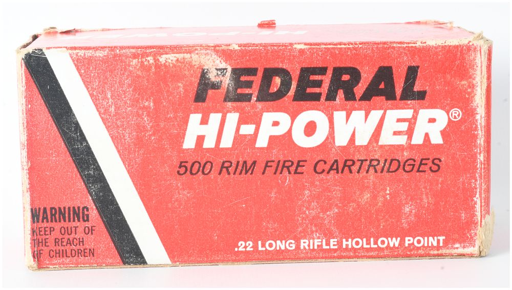 Lot 1234: A Lot of 500 Rounds of Federal Hi-Power No. 712 Ammunition .22 Long Rifle
