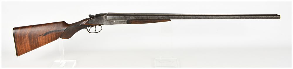 Lot 1266: L.C. Smith Hammerless Side-by-Side Shotgun 12 Gauge Antique