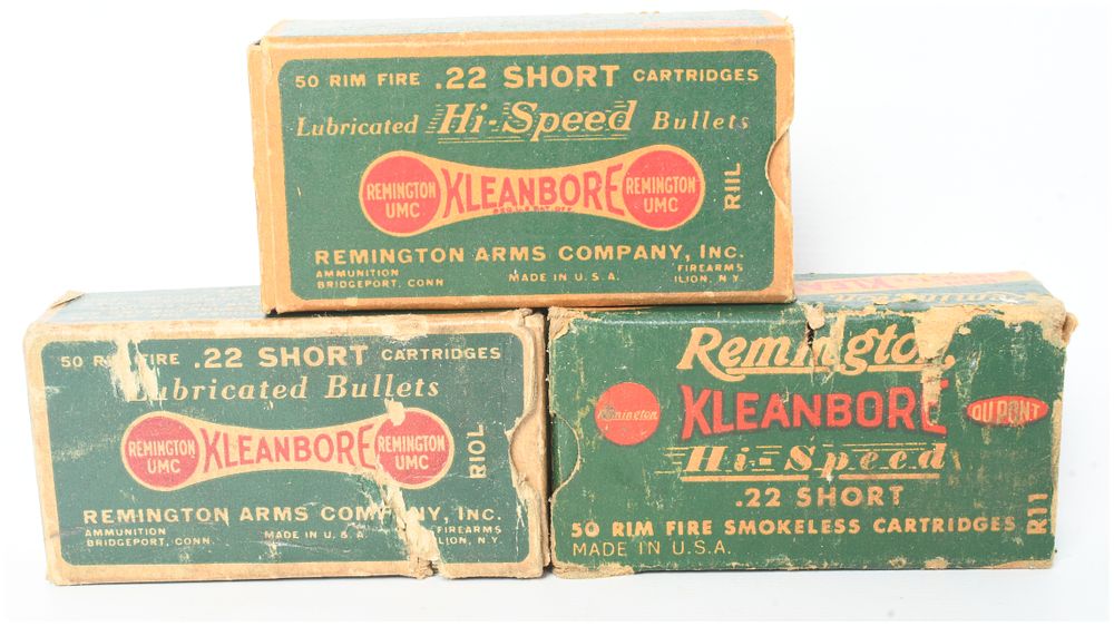 Lot 1324: Remington Kleanbore Hi-Speed Ammunition .22 Short 126 Rounds