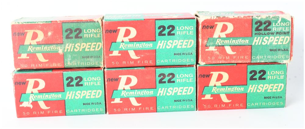 Lot 1411: A Lot of 270 Rounds of Remington Hi-Speed Kleanbore .22 Long Rifle Ammunition