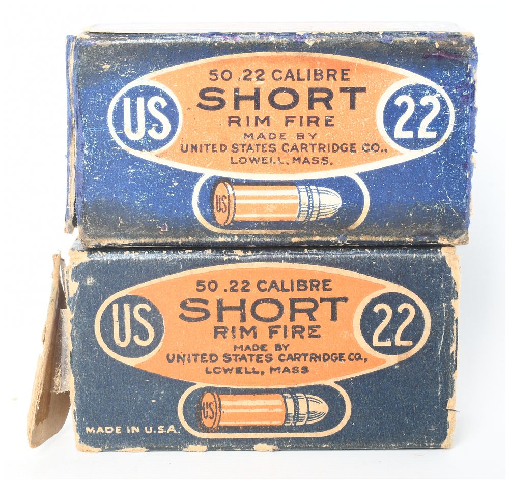 Lot 1504: A Lot of 100 United States Cartridge Company .22 Short Rimfire Ammunition Rounds