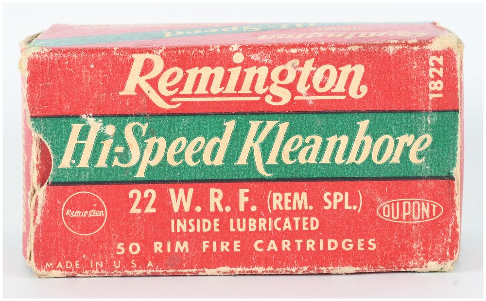 Lot 1534: A Lot of 50 Rounds Remington Hi-Speed Kleanbore Rimfire Ammunition .22 W.R.F.