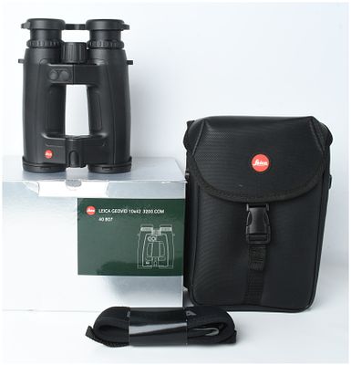 Leica Geovid 10x42 3200.COM Laser Rangefinding Binoculars with Box and Accessories. A pair of 
