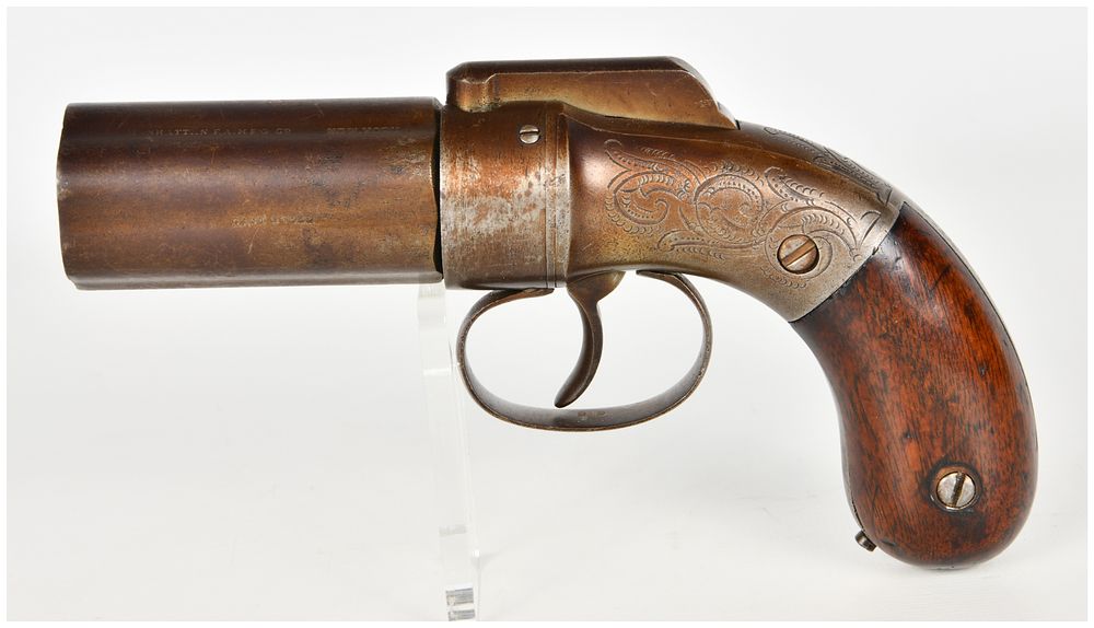 Lot 54: Manhattan Firearms Mfg. Co. Six-Shot Pepperbox Double Action Percussion Pistol .31 Caliber Antique