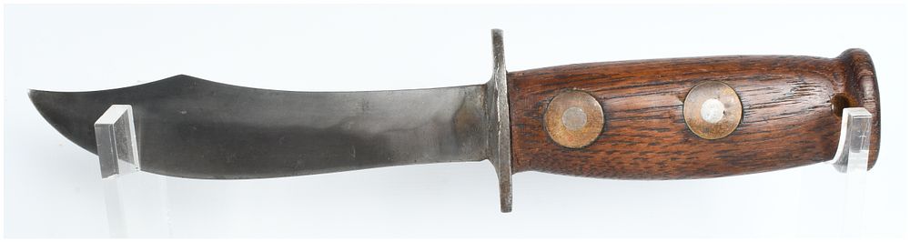 Lot 71: WWII Era Personalized Theater-Made Bowie Style Fighting Knife