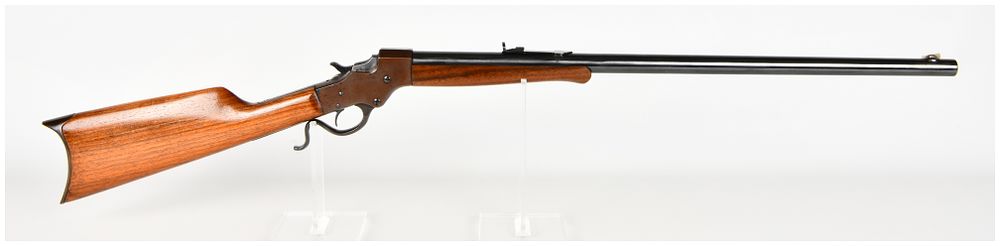 Lot 159: Stevens Ideal No. 44 Lever Action Falling Block Rifle .32 Long Rimfire with Round Barrel