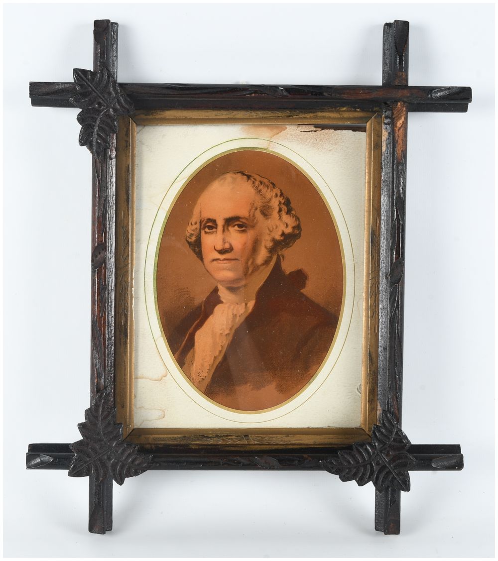 Lot 374: George Washington Chromolithograph after Gilbert Stuart Published by H. Hallett and Company
