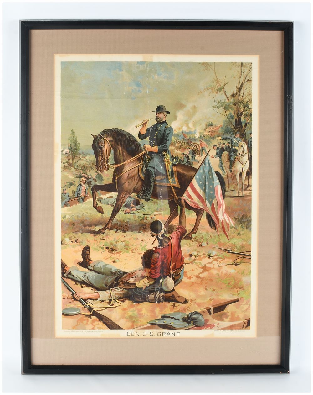 Lot 494: Shober and Carqueville, Gen. U. S. Grant, Chromolithograph