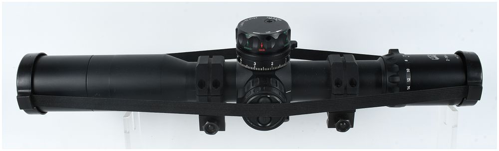 Lot 1031: IOR Valdada 2-16x42 Tactical Rifle Scope with Heavy Duty Mounting Rings