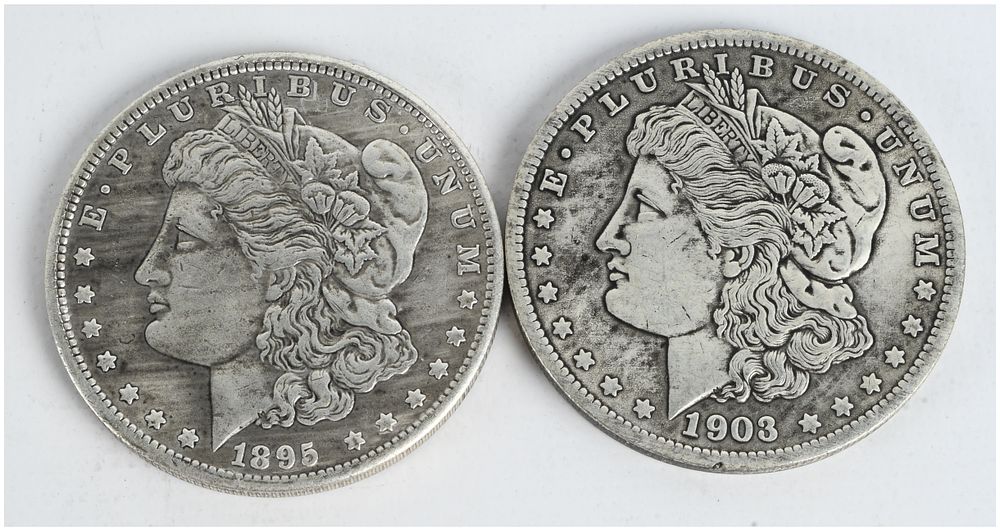 Lot 1037: A Pair of US 1895 and 1903 Morgan Silver Dollars